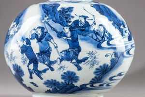 기병이 불타는 횃불을 든 병사들을 뒤에 두고 박망산 전투를 향해 질주한다, 1627-1644 - 할윌 박물관