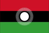 말라위 국민들에게 인기가 없었던 2010년부터 2012년까지 사용된 국기. 반다 행정부는 이 국기를 폐지했다.
