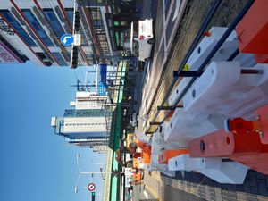 신안산선 공사중(구로디지털단지역 부근)