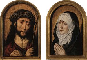 에케 호모와 슬픔의 성모 디ptych<i>, c. 1491–1520. 아엘브레흐트 보우츠