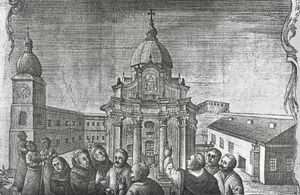 18세기 카르멜 수도원 조감도 (테오도르 라코비에츠키 작)