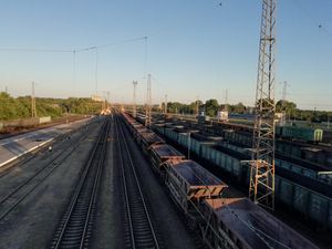 철도 조차장의 일부