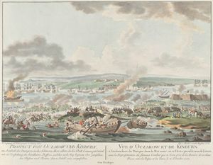 오차키우 근처의 킨부른 전투 (1787년 10월 12일)의 모습