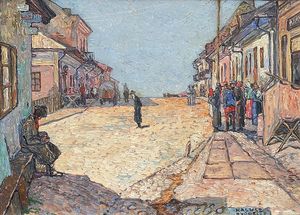 칼루시의 거리 풍경, 하인리히 포겔러, 1915년