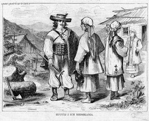 카르파티아 산맥에 거주하는 후츠울족, 1872년경