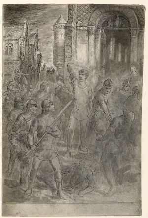 1914년경 쥘 세스브롱-라보의 작품 "브리사르트 전투에서 로베르 르 포르"