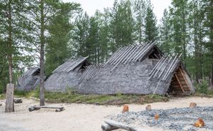 핀란드 키에리키의 석기 시대 주거지 재현