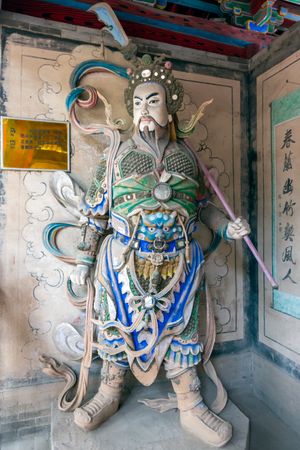 오장원 제갈량 기념 사당의 마대 조각상, 산시 성