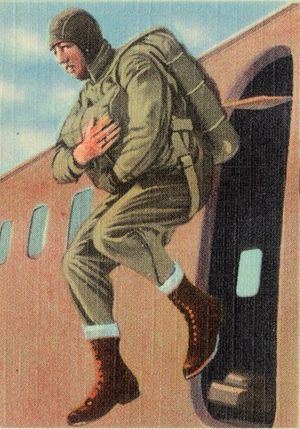 버지니아주 Fort Belvoir에 있는 미군 낙하산병을 나타내는 이미지. (1940년–1945년경)