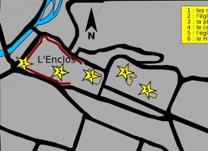 시내 중심부 평면도