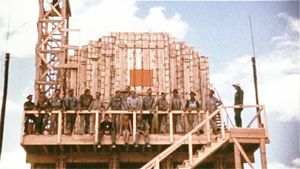 108톤 TNT를 이용한 예비 실험 장면