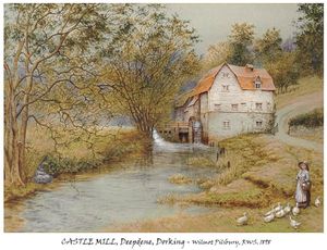 1898년 윌모트 필스버리가 그린 픽스햄의 몰 강에 있는 캐슬 밀