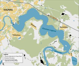 카우나스 저수지 지역 개략도