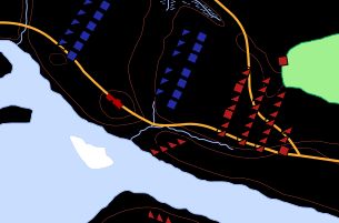 폴란드-리투아니아군 공격 전 양군 배치