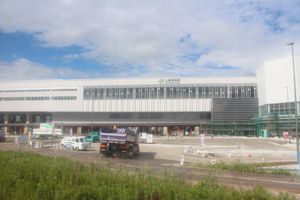 2014년 7월 건설 중인 조에쓰묘코역