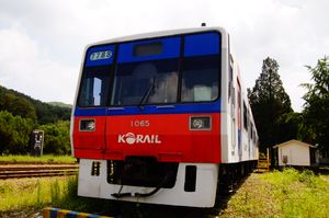 훈련차량으로 사용되는 구둔역에 있는 2차분 1065호