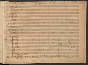 『교향곡 5번』 자필 악보(총보)・1페이지