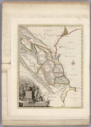 요한 구스타프 개버 제작(1728년) 코카서스 지도에서 레즈기인 지역