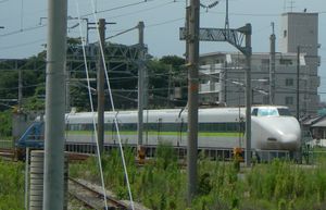 2009년 8월 시모노세키에 있는 JR-West 훈련용 P2편성