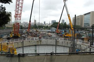 2019년 시나가와역 인근 건설 공사