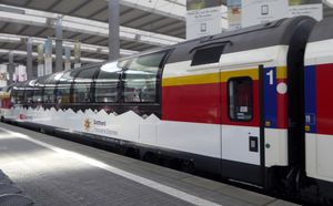 고트하르트 파노라마 익스프레스의 일등석 객차