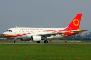 청두 항공의 에어버스 A319 (청두 솽류 국제공항 2010)