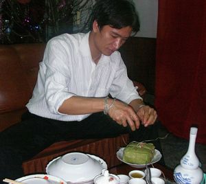 랑선의 한 지역 식당 손님