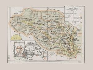 1909년 응에안 성 지도