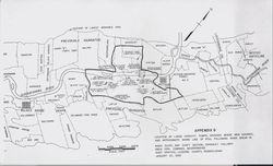 녹스 탄광의 침수 사고를 당한 지역을 나타내는 광산 안전 보건국 작성 지도