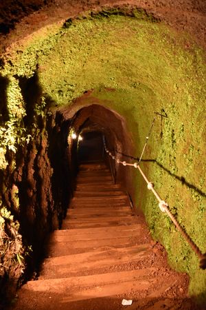 현재 전시된 기지 건설용 지하 터널 (2018)