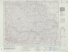 信陽}})가 표시된 지도 (AMS, 1954)