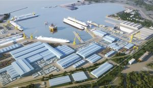 즈베즈다-대우해양조선의 조선소 키플랜 모델