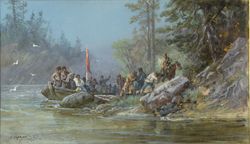 새로운 땅을 탐험하는 시베리아 코사크 (1870년대, 니콜라이 카라진)