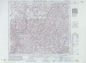 숴 현}}) SHUO-HSIEN (Shohsien) (성벽)이 포함된 지도 (AMS, 1955)