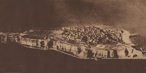 1919년의 새로운 요새를 보여주는 항공 사진