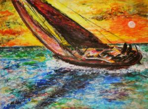 수성 아크릴 물감으로 그린 그림