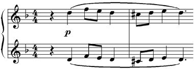 피아노 부분의 유명한 도입부