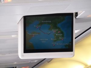 옌지-인천 간 항로는 칭다오에서 크게 방향 전환한다