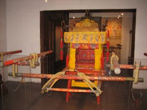 영수궁 청대비빈전에서 전시된 가마