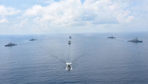 2020년 인도 해군, 미국 해군, 해상자위대(일본) 및 호주 해군 간의 연합 해상 훈련