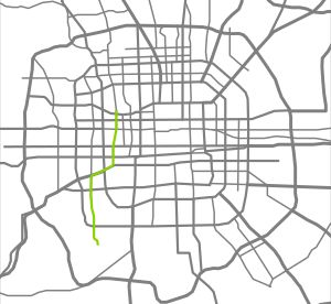 9호선의 노선도(축척).