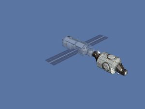 STS-88 이후 국제 우주 정거장 (ISS)의 삽화