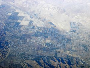 코첼라 밸리의 항공 사진