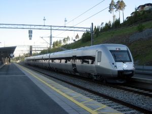 외른셸스비크에서 시험 운행 중인 X55