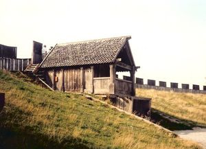 트렐레보리의 재건된 바이킹 링 캐슬