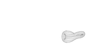 시간 전개 클라인 도형 in xyzt-공간