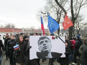 2015년 3월 1일, 상트페테르부르크에서 열린 넴초프 추모 시위