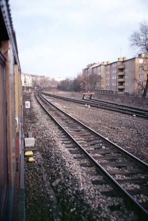 보수 공사 중인 샤를로텐부르크역 방면 도심선 (1986년)