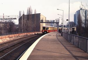 하케셔 마르크트역 서쪽에 있었던 S반 임시 승강장, 1995년