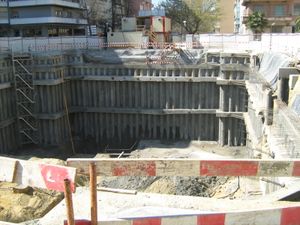 리비아의 보어 파일 옹벽